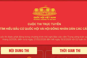 Cuộc thi trực tuyến tìm hiểu về bầu cử đại biểu Quốc hội và đại biểu HĐND các cấp