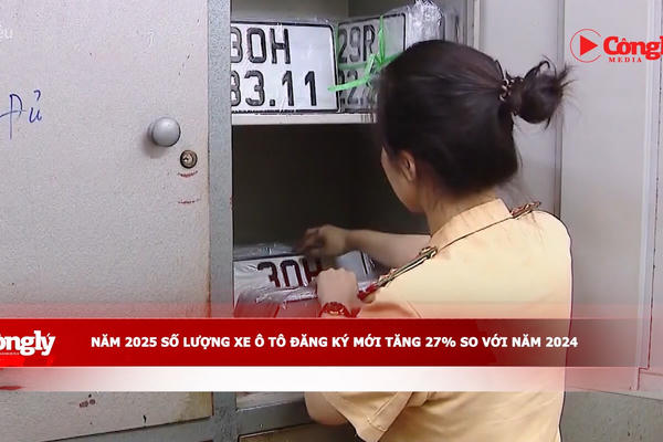 Năm 2025 số lượng xe ô tô đăng ký mới tăng 27% so với năm 2024