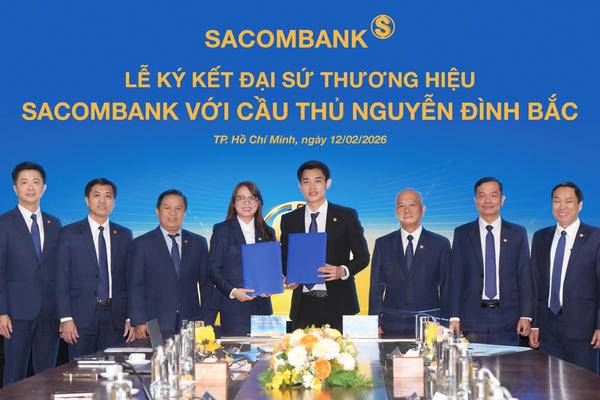 Cầu thủ Nguyễn Đình Bắc trở thành Đại sứ thương hiệu của Sacombank