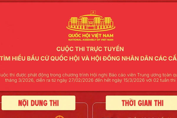 Cuộc thi trực tuyến tìm hiểu về bầu cử đại biểu Quốc hội và đại biểu HĐND các cấp