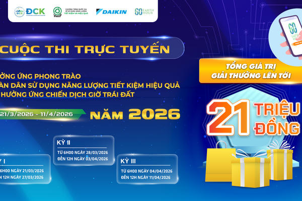 Sắp diễn ra cuộc thi trực tuyến tìm hiểu kiến thức về tiết kiệm năng lượng 