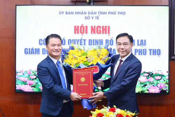 Bổ nhiệm lại Giám đốc Bệnh viện Đa khoa tỉnh Phú Thọ đối với bác sĩ Lê Đình Thanh Sơn