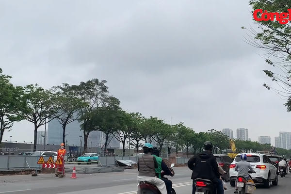 Hà Nội đẩy nhanh thi công cống ngầm thoát nước trên đường Võ Chí Công