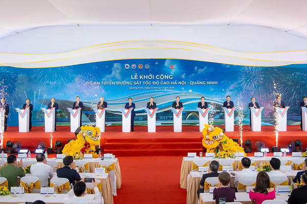 Khởi công dự án đường sắt tốc độ cao Hà Nội - Quảng Ninh