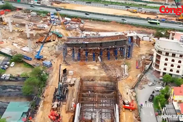 Dự án nút giao vành đai 3,5 - Đại lộ Thăng Long dần thành hình