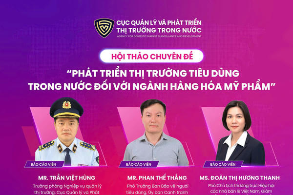 Sắp diễn ra Hội thảo “Phát triển thị trường tiêu dùng trong nước đối với ngành hàng hóa mỹ phẩm”
