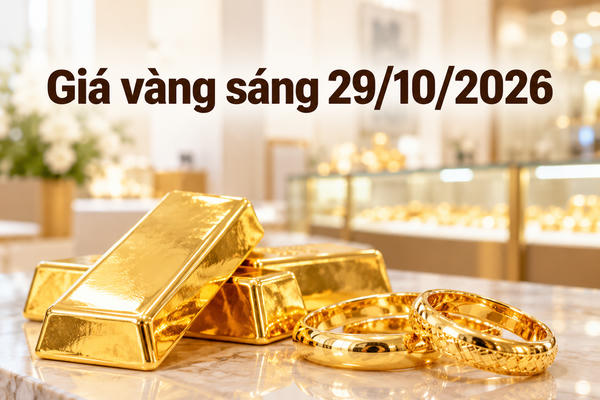 Giá vàng sáng 29/10: SJC giữ mốc 142,7 triệu đồng/lượng, vàng nhẫn phân hóa