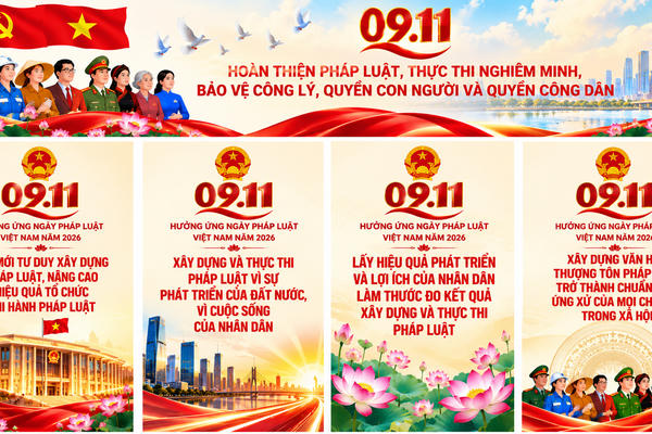Bộ Tư pháp giới thiệu Bộ nhận diện Ngày Pháp luật Việt Nam năm 2026