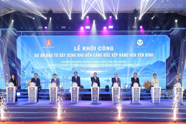Thái Nguyên khởi công cảng Yên Bình, vốn đầu tư 435 tỷ đồng