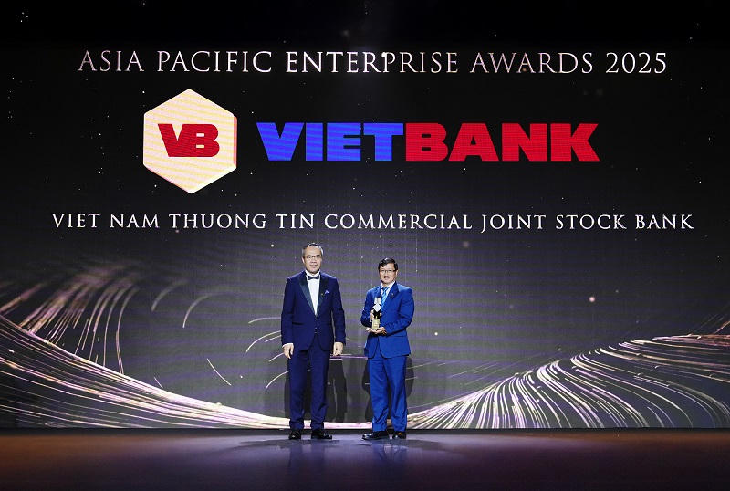 Vietbank nhận giải thưởng “Doanh nghiệp xuất sắc châu Á 2025” tại Lễ trao giải Asia Pacific Enterprise Awards (APEA) 2025.