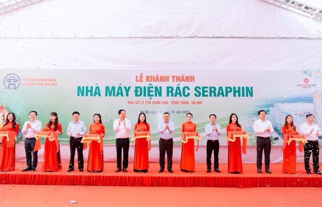 Hà Nội khánh thành Nhà máy điện rác Seraphin - Ảnh 1.