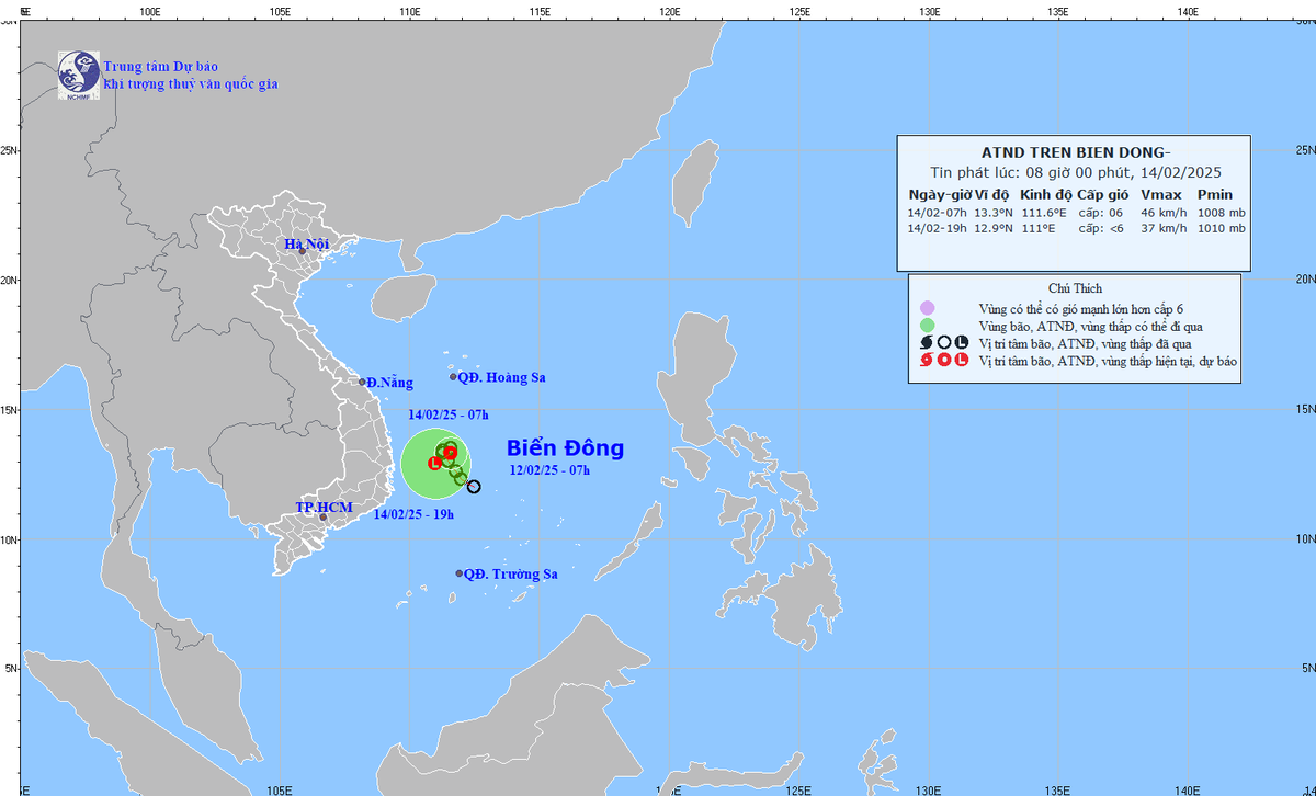 TIN ÁP THẤP NHIỆT ĐỚI TRÊN BIỂN ĐÔNG