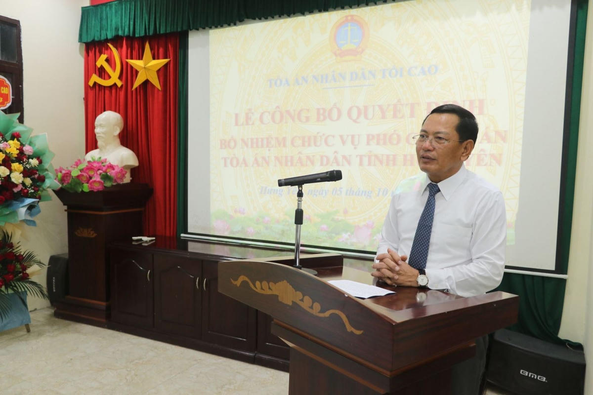 Hưng Yên: Tòa án nhân dân tối cao bổ nhiệm Phó Chánh án TAND