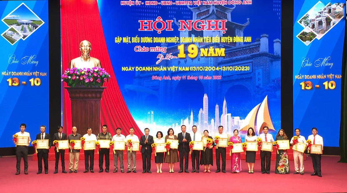 Đông Anh (Hà Nội): Tôn vinh các doanh nghiệp, doanh nhân tiêu biểu năm 2023