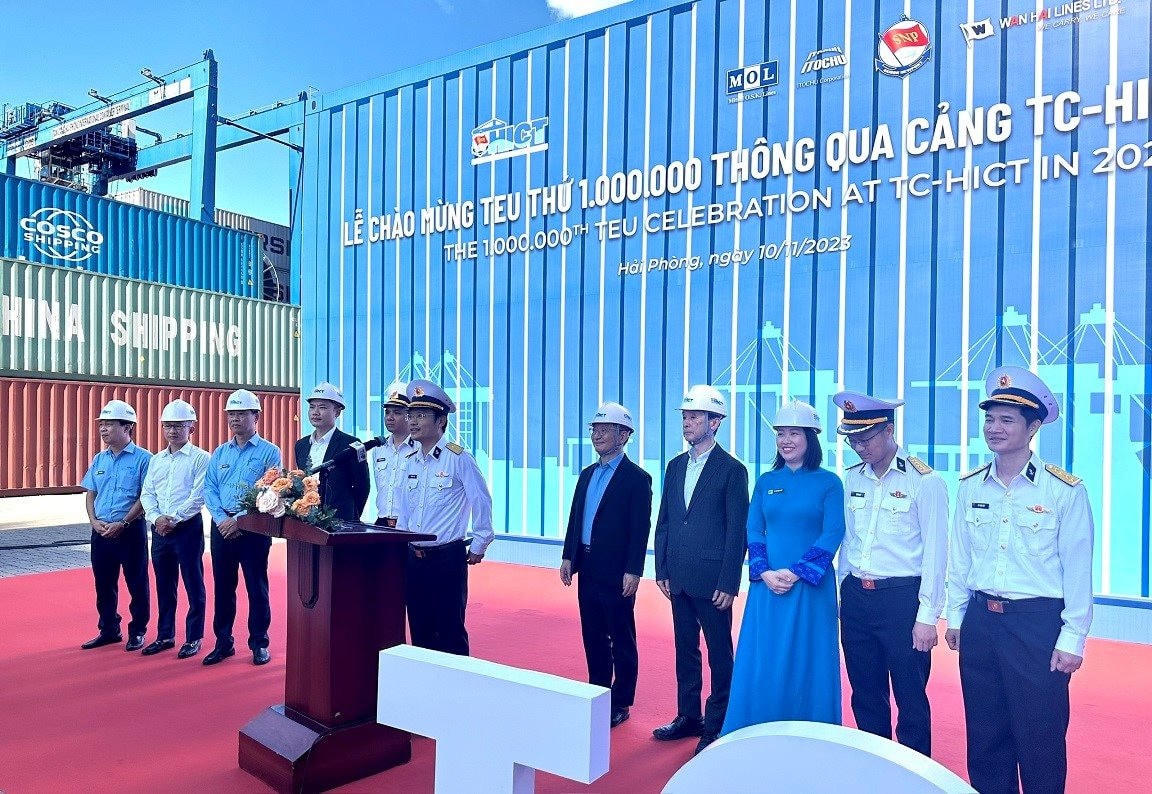 Cảng Container Quốc tế Tân Cảng Hải Phòng năm thứ 2 đón TEU thứ 1 triệu thông qua