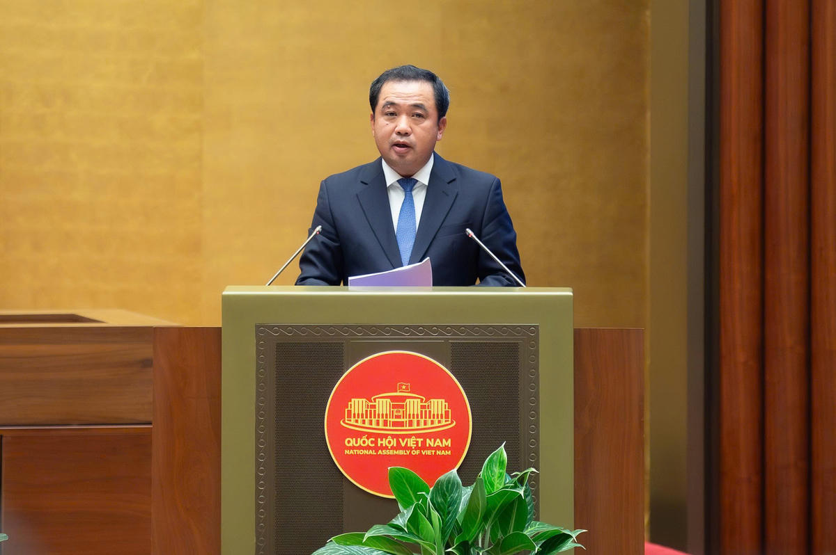 Bộ trưởng Bộ Nông nghiệp và Môi trường Trần Đức Thắng phát biểu