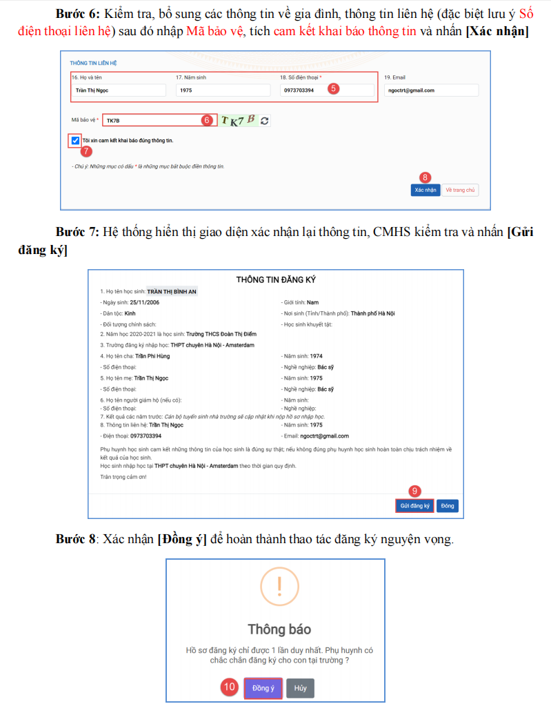 Học sinh trúng tuyển lớp 10 tại Hà Nội xác nhận nhập học từ ngày 10/7