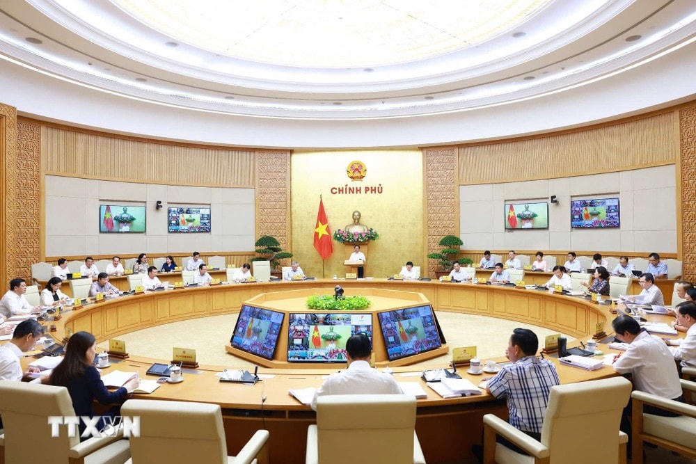 Phiên họp Chính phủ thường kỳ tháng 9 và Hội nghị Chính phủ với các địa phương. (Ảnh: Dương Giang/TTXVN)