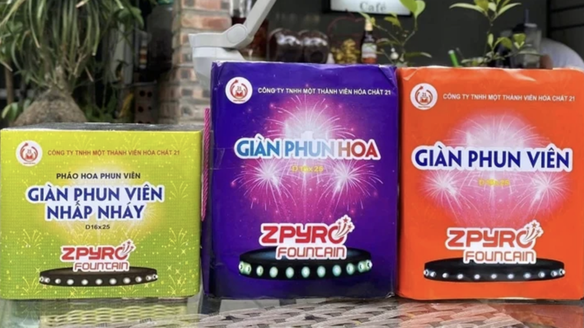 Pháo hoa do công ty TNHH MTV Hóa chất 21 sản xuất.