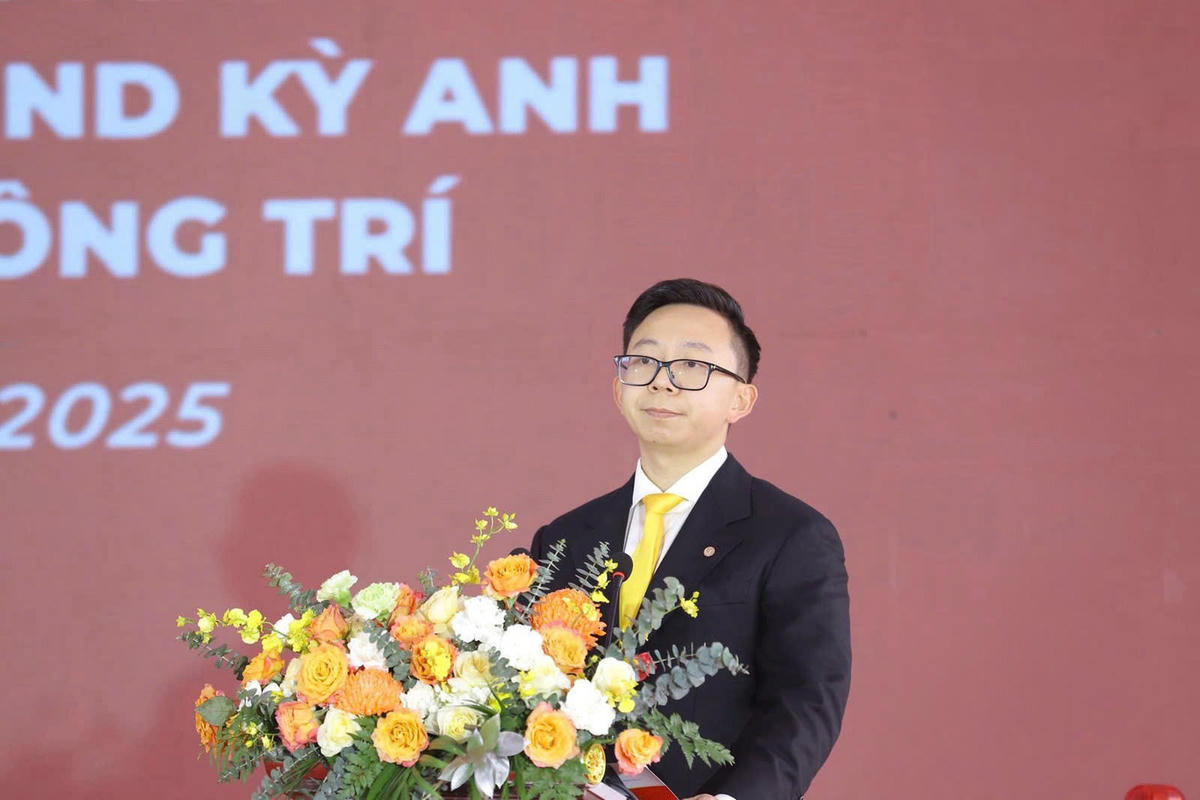 Ông Phạm Nhật Quân Anh - Tổng Giám đốc Công ty VinMetal phát biểu tại lễ khởi động. Ảnh: TP