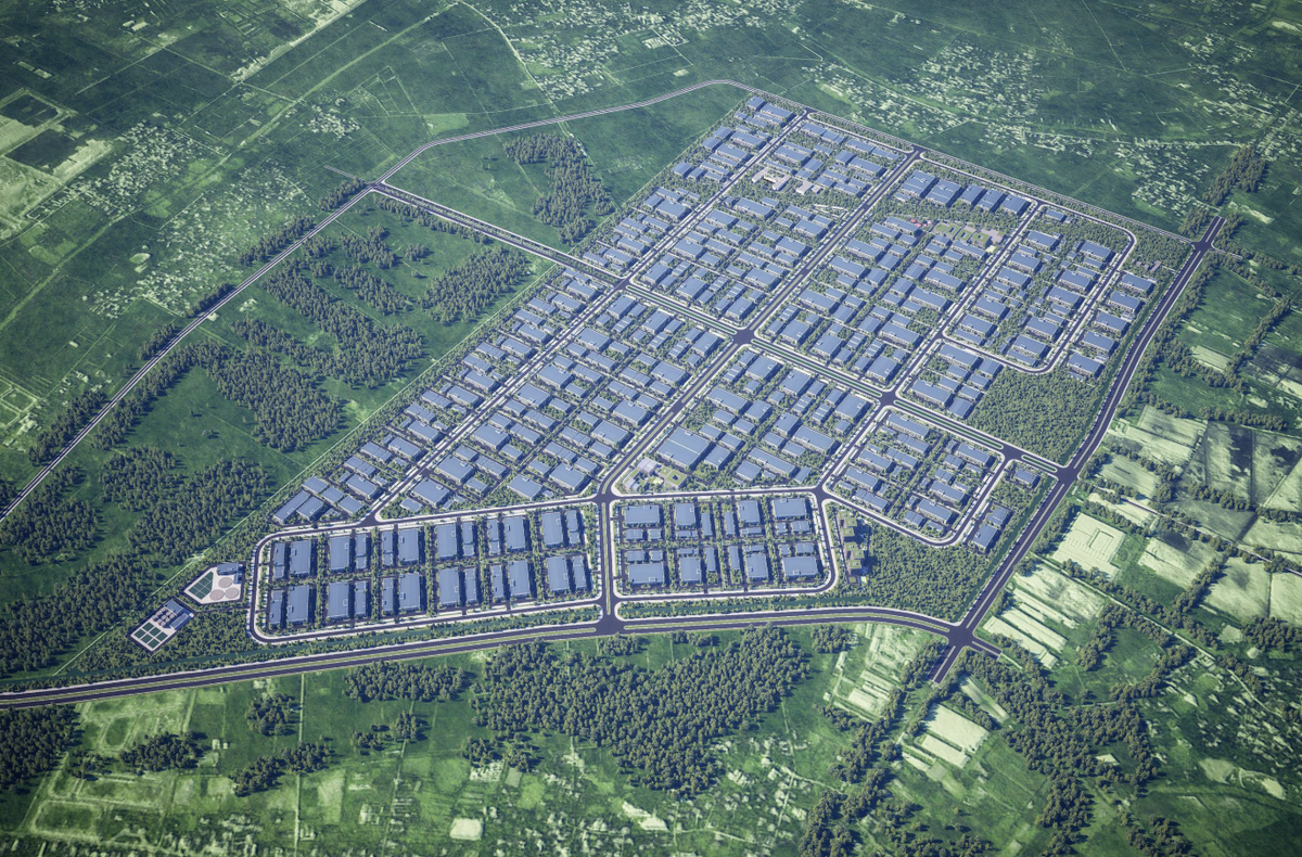 Phối cảnh 3D KCN số 06. Ảnh: Hoà Phát