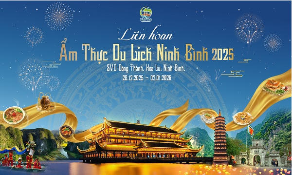 Liên hoan Ẩm thực - Du lịch Ninh Bình năm 2025 từ ngày 25/12/2025 đến 02/01/2026. Ảnh: Sở Du lịch Ninh Bình