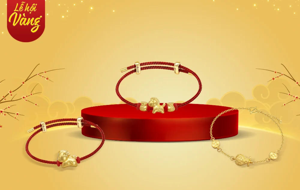 BST Kim Mã của DOJI mang đến các thiết kế trang sức vàng 24K đầy tươi mới. Ảnh minh họa