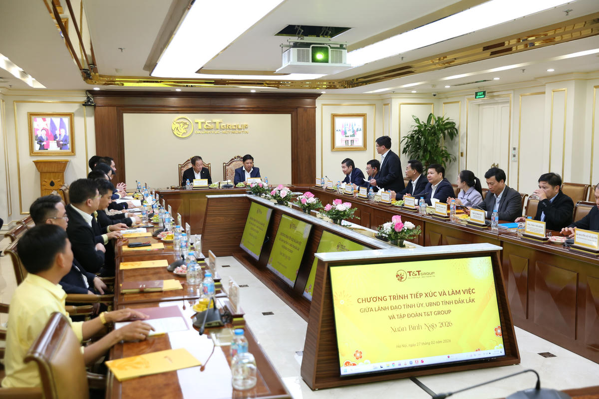 Tập đoàn T&T Group đã có buổi làm việc với lãnh đạo tỉnh Đắk Lắk nhằm trao đổi, đề xuất nghiên cứu đầu tư nhiều dự án trọng điểm trên địa bàn tỉnh, tập trung vào các lĩnh vực then chốt và nhiều tiềm năng của Đắk Lắk. Ảnh&nbsp;T&T Group