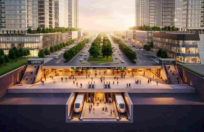 Phối cảnh metro Bến Thành - Thủ Thiêm. Ảnh: Thaco&nbsp;