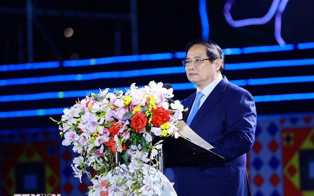 Thủ tướng Phạm Minh Chính phát biểu tại Lễ hội Hoa Ban 2026.
