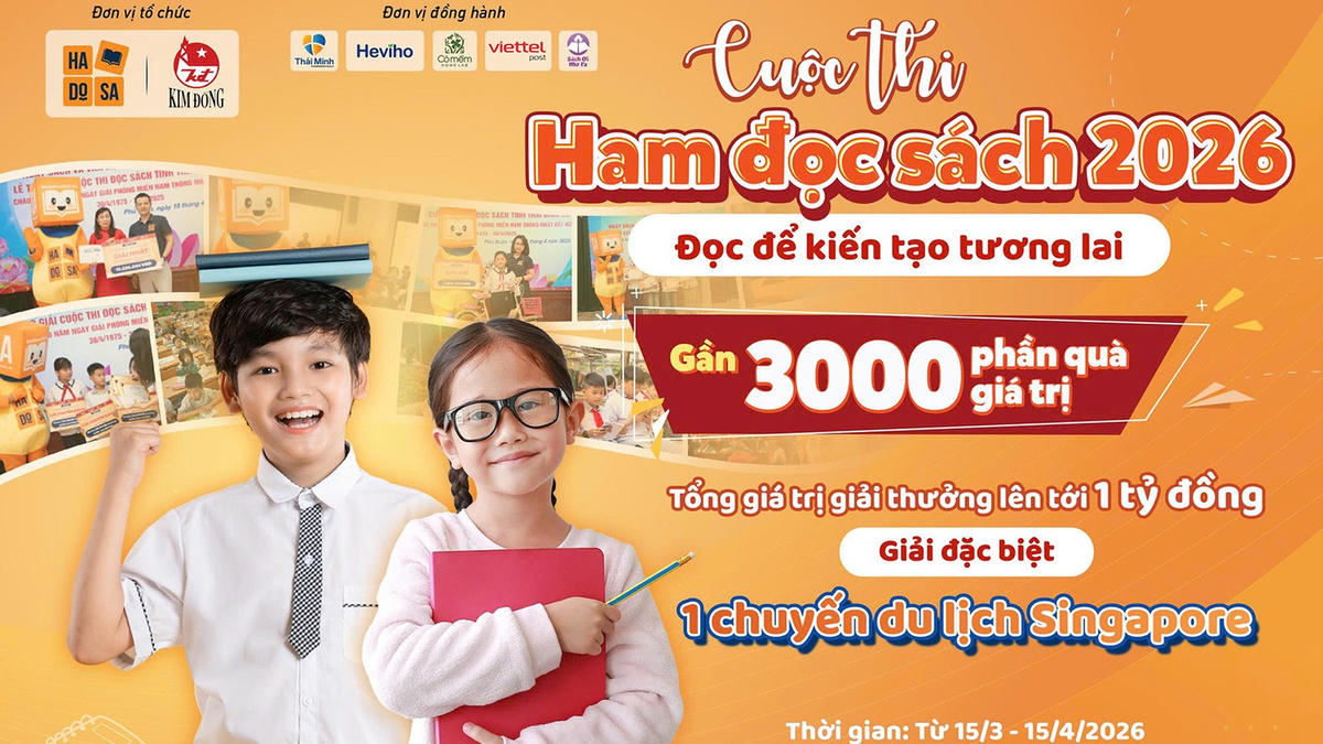 Banner cuộc thi Ham đọc sách 2026.