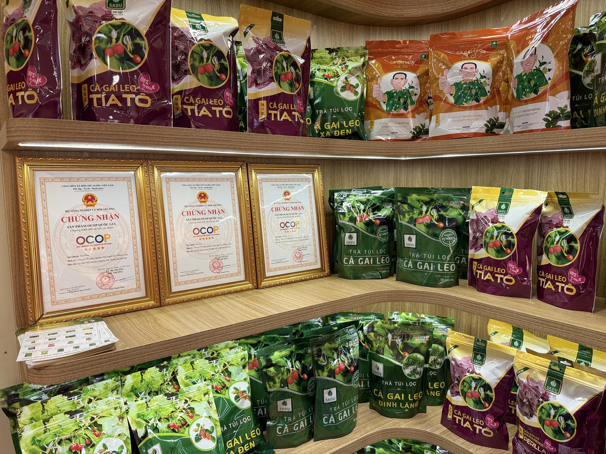 Các sản phẩm được nhận chứng nhận OCOP của Bộ Nông nghiệp và Môi trường.