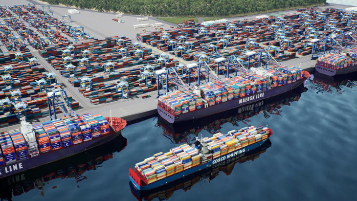 Phối cảnh dự án bến cảng container Liên Chiểu.
