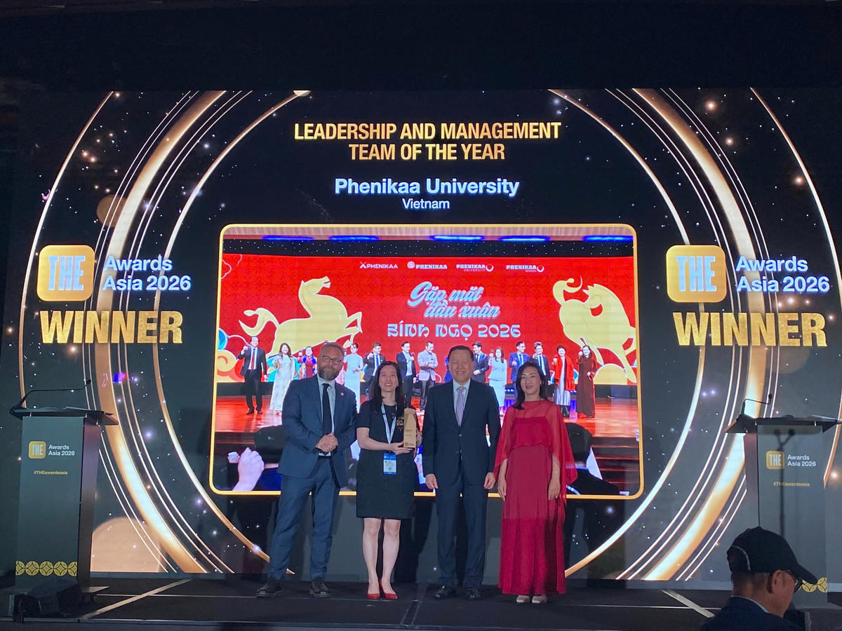 Đại học Phenikaa đã được vinh danh với giải thưởng “Leadership and Management Team of the Year” (Đội ngũ lãnh đạo và quản lý xuất sắc của năm) tại THE Awards Asia 2026.&nbsp;