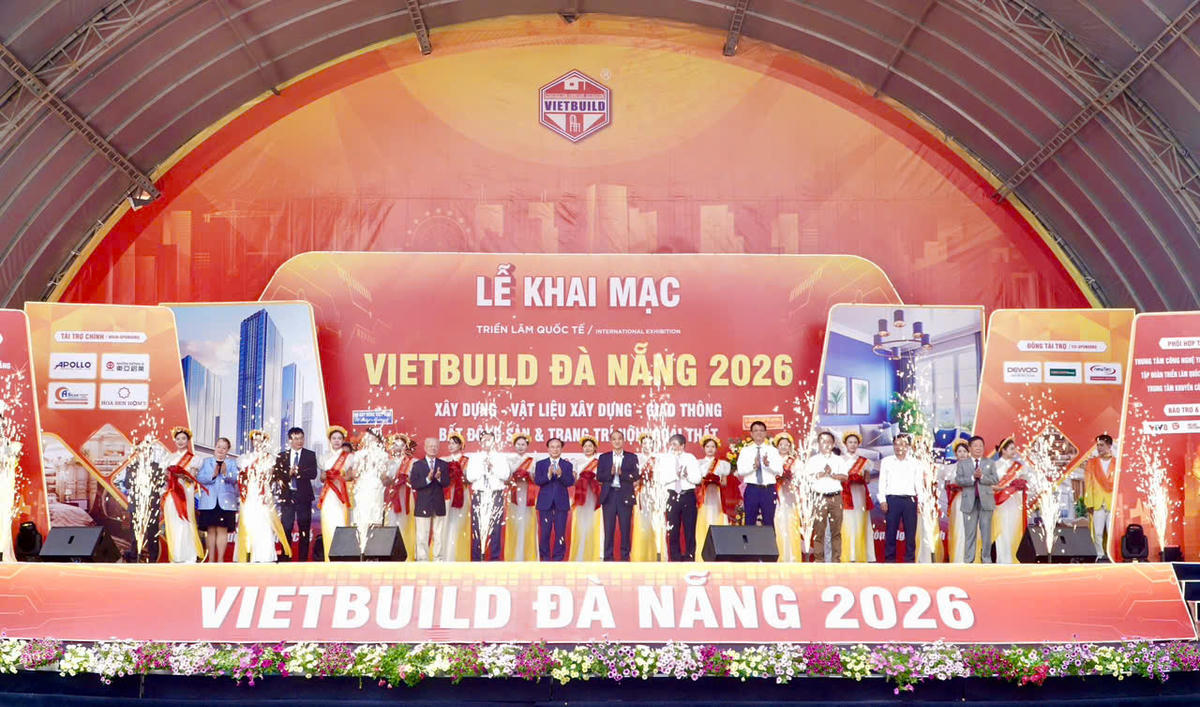 Khai mạc triển lãm quốc tế Vietbuild Đà Nẵng năm 2026. Ảnh: Cổng Thông tin điện tử Đà Nẵng.