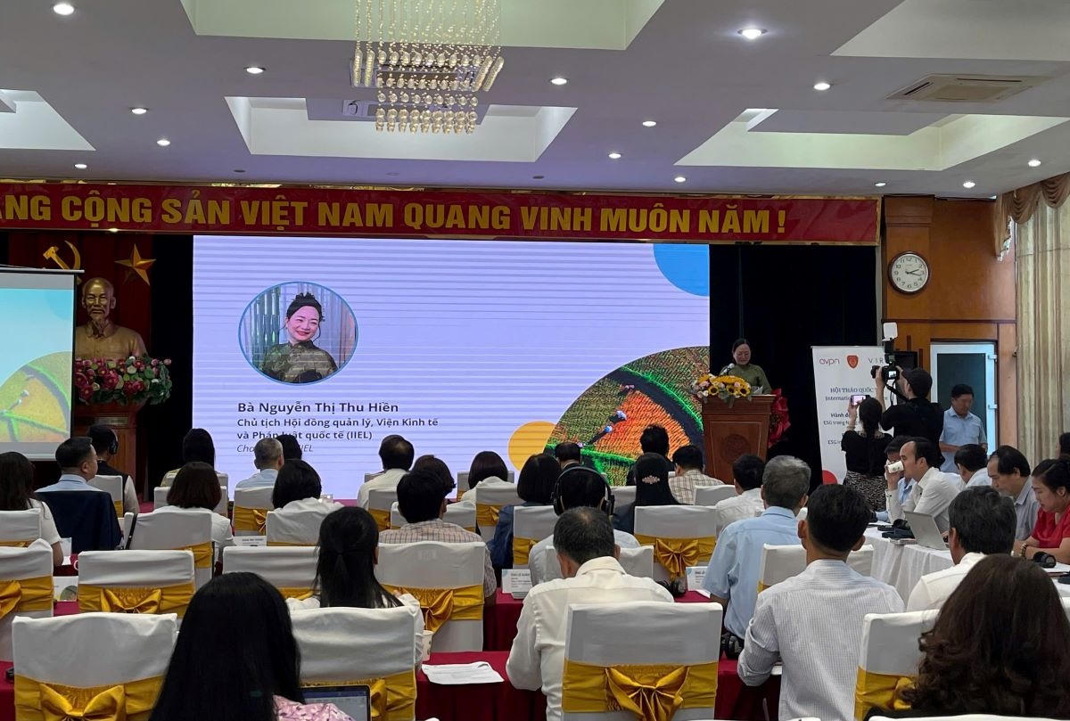 Toàn cảnh hội thảo quốc tế với chủ đề “Hành động cho tương lai: ESG trong nông nghiệp bền vững”.
