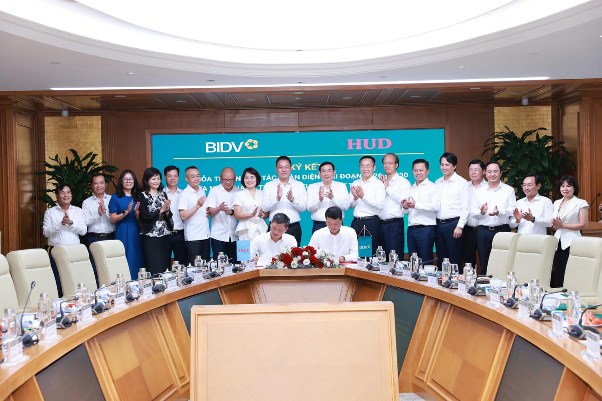 BIDV và HUD tăng cường hợp tác toàn diện. Ảnh: BIDV