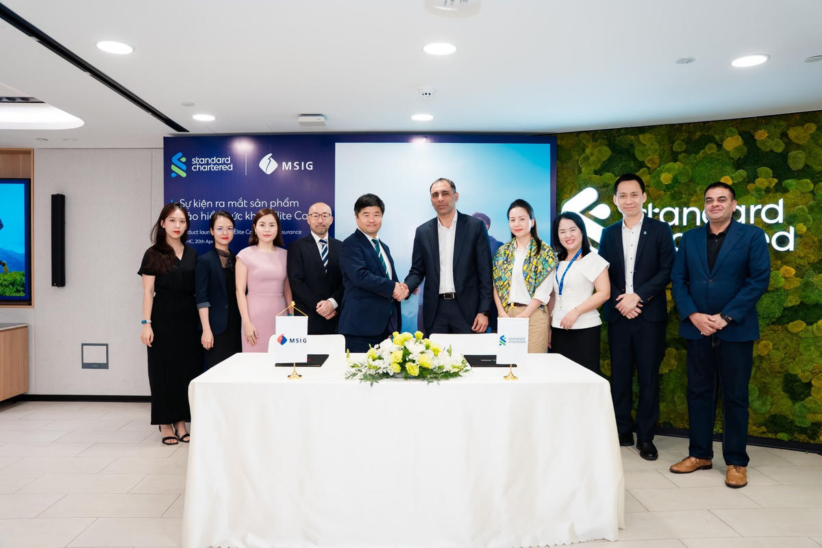 Standard Chartered hợp tác MSIG Việt Nam triển khai bảo hiểm sức khỏe cao cấp. Ảnh: Thời báo Ngân hàng.