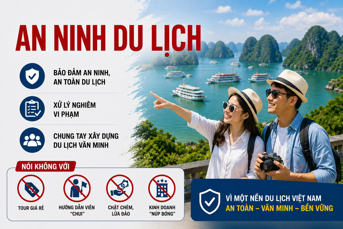 Thủ tướng yêu cầu tăng cường công tác bảo vệ an ninh quốc gia, bảo đảm trật tự, an toàn xã hội trong hoạt động du lịch. (Ảnh minh họa)