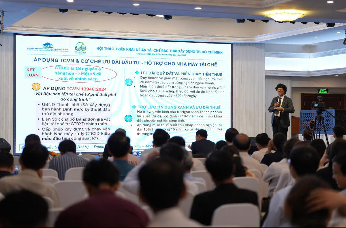 &nbsp;GS.TS. Đặng Mậu Chiến - Uỷ Viên Ban Chấp hành Hiệp hội phát biểu tại Hội thảo