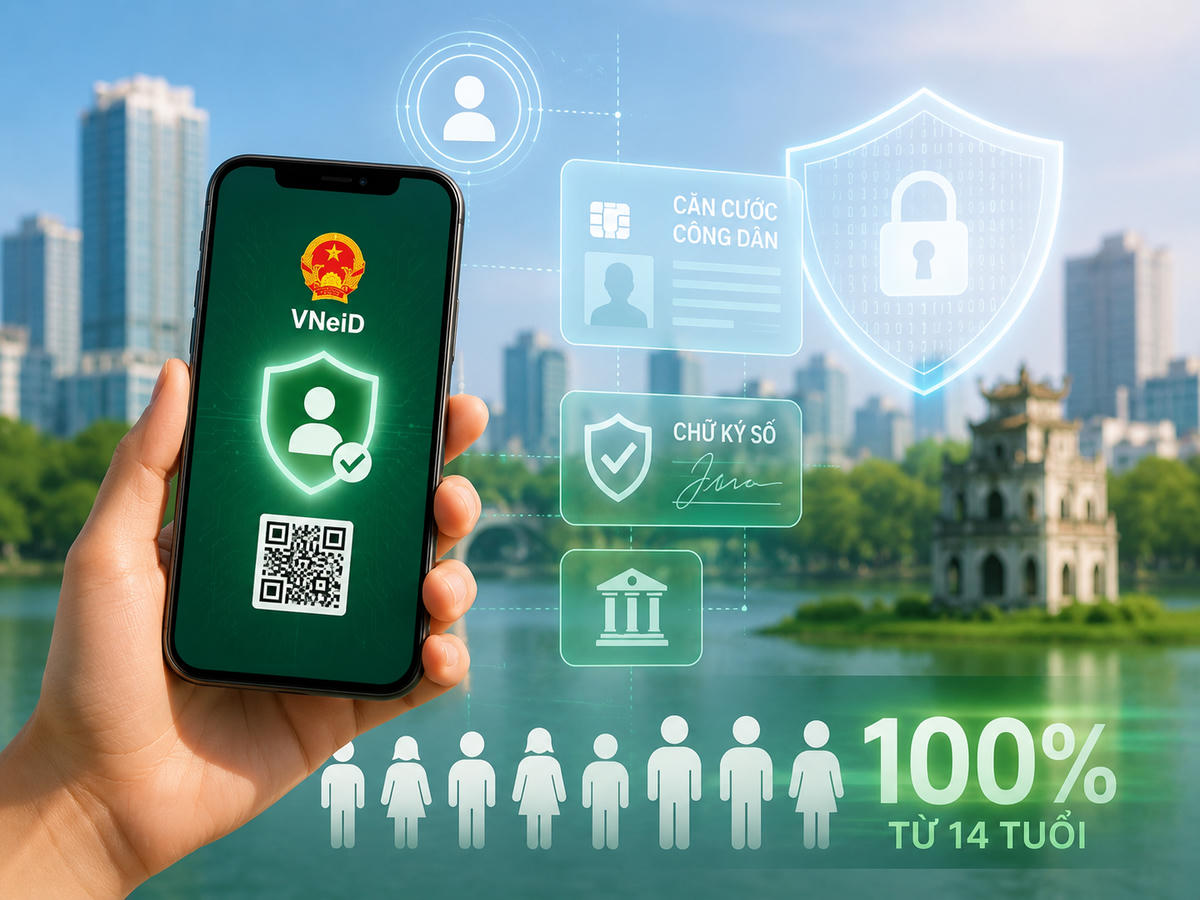 Chương trình phát triển kinh tế số và xã hội số giai đoạn 2026 - 2030 đặt mục tiêu 100% công dân Việt Nam từ 14 tuổi trở lên có căn cước, tài khoản định danh điện tử. Ảnh minh họa