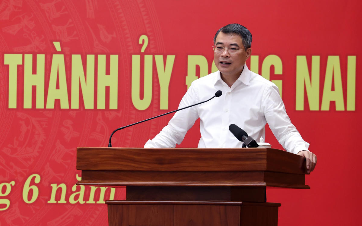 Thủ tướng Lê Minh Hưng phát biểu kết luận cuộc làm việc. Ảnh: VGP