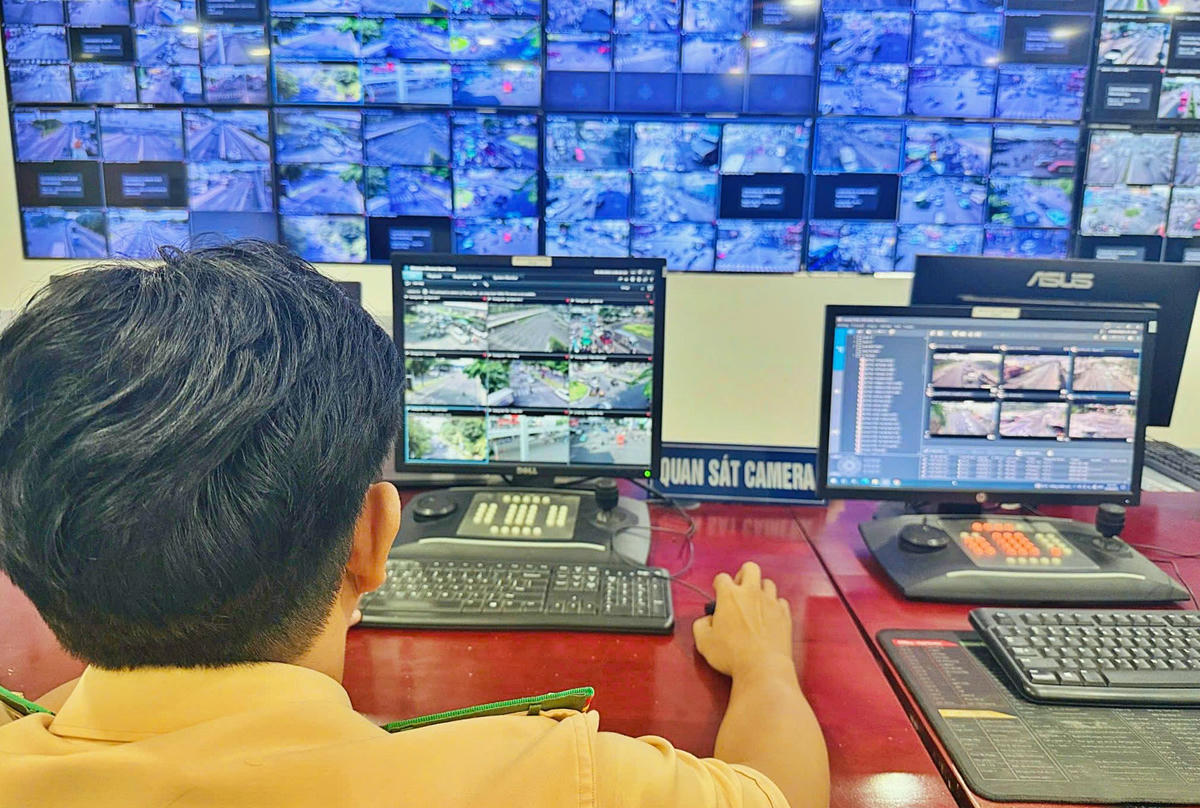 Hệ thống camera AI giúp điều hành, xử lý vi phạm giao thông trên địa bàn TP.HCM. Ảnh: Cảnh sát giao thông TP.HCM