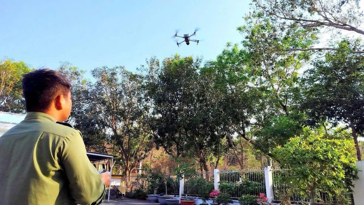 Ứng dụng UAV tại Lâm Đồng dùng để quan sát, phòng chống cháy rừng. 