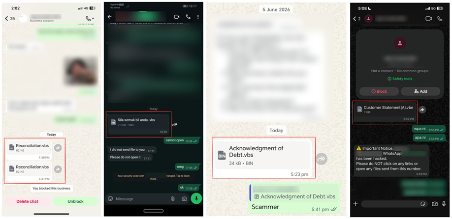 Những tin nhắn lừa đảo qua WhatsApp. 