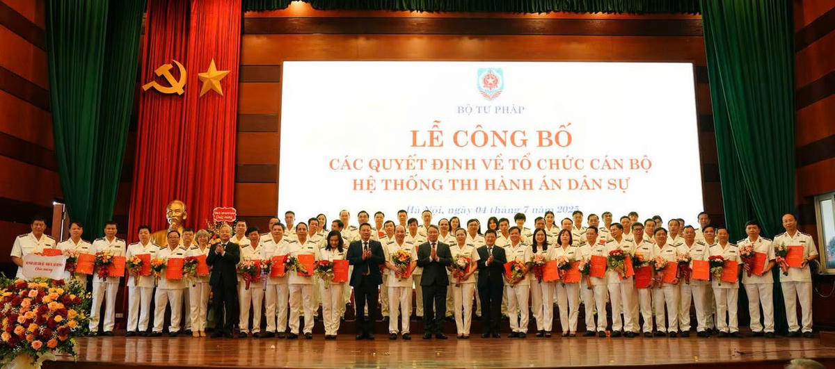 Bộ Tư pháp công bố quyết định thành lập hệ thống THADS trên toàn quốc ngày 4/7/2025.