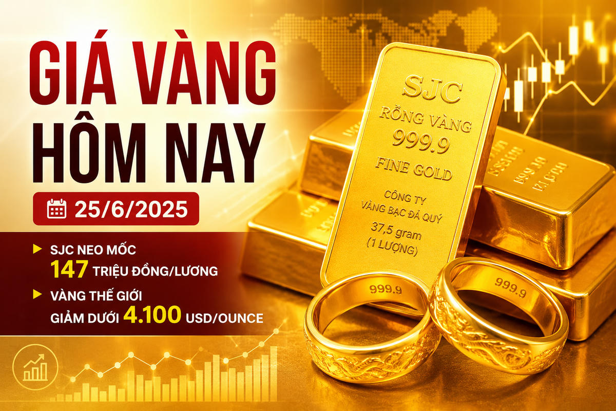 Thị trường vàng trong nước sáng 25/6 chưa ghi nhận biến động lớn so với phiên chiều 24/6. Ảnh minh họa