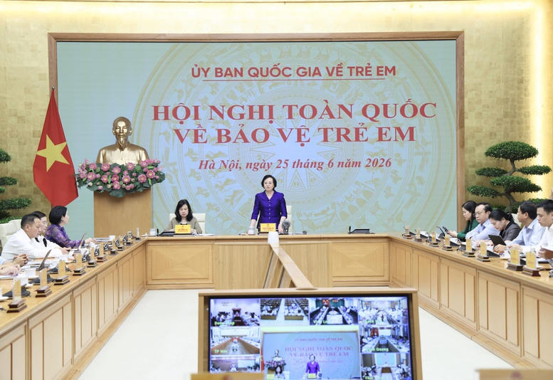 Hội nghị toàn quốc về bảo vệ trẻ em. Ảnh: VGP/Thu Giang.