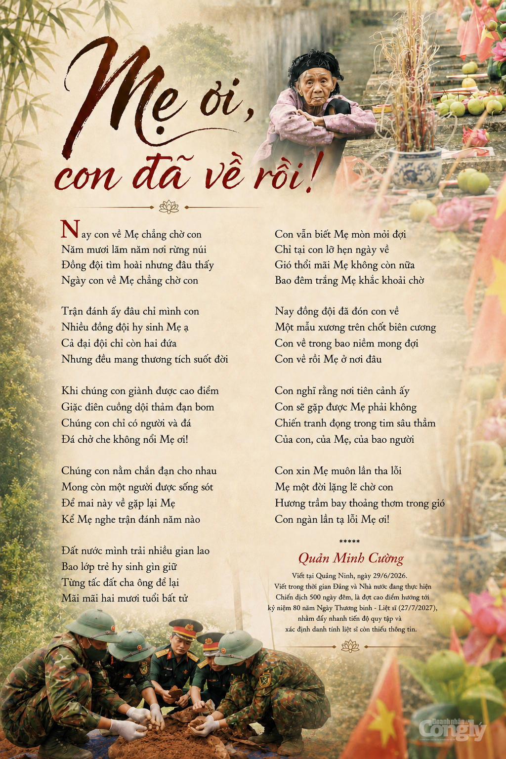 Mẹ ơi, con đã về rồi!