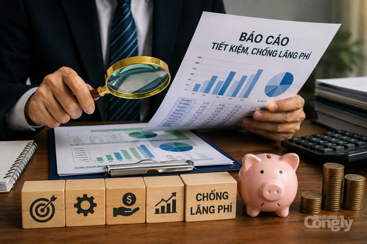 Phạt cảnh cáo đối với hành vi báo cáo kết quả công tác tiết kiệm, chống lãng phí chậm so với thời hạn quy định dưới 15 ngày. Ảnh minh họa: AI tạo